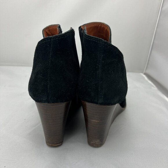 Lucky Brand Yakeema Ankle Boots Booties Shoes Women's Size 8.5 Black Suede - Picture 4 of 7
